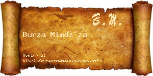 Burza Mimóza névjegykártya